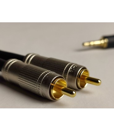 Cable de interconexión de 3.5mm a RCA de 1mt